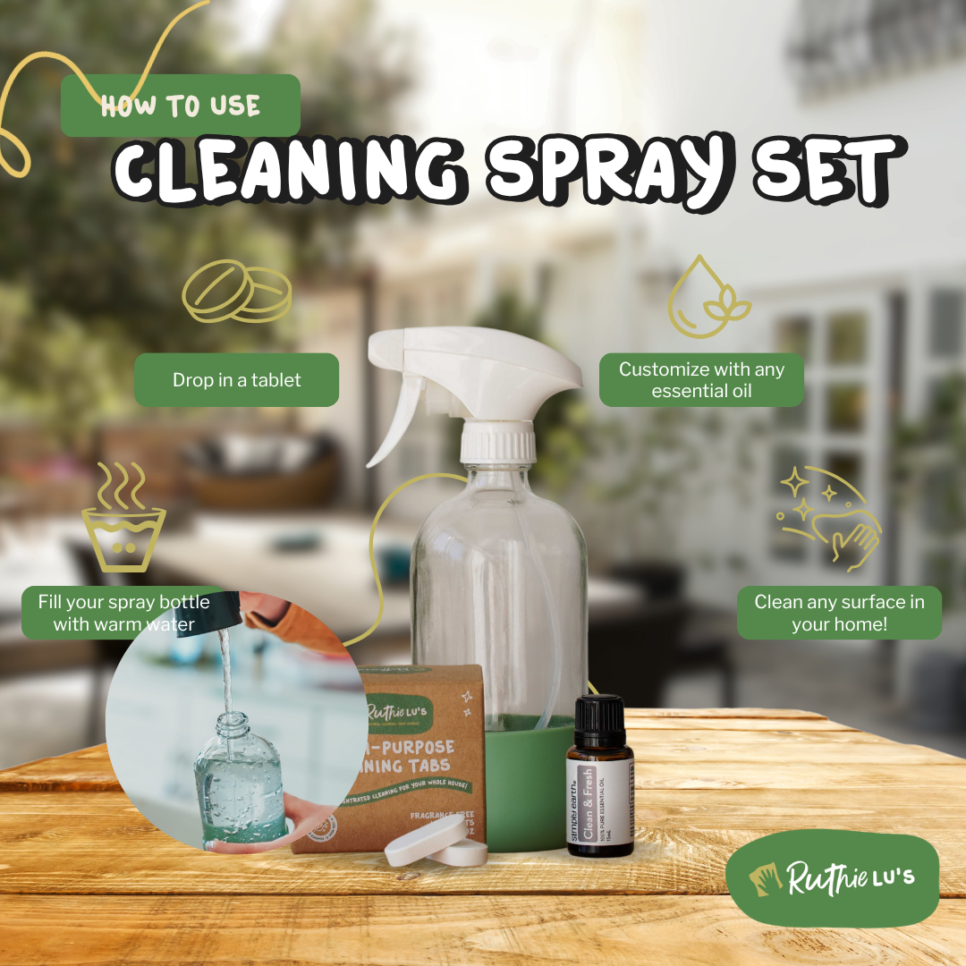How To Use The Cleaning Spray Set