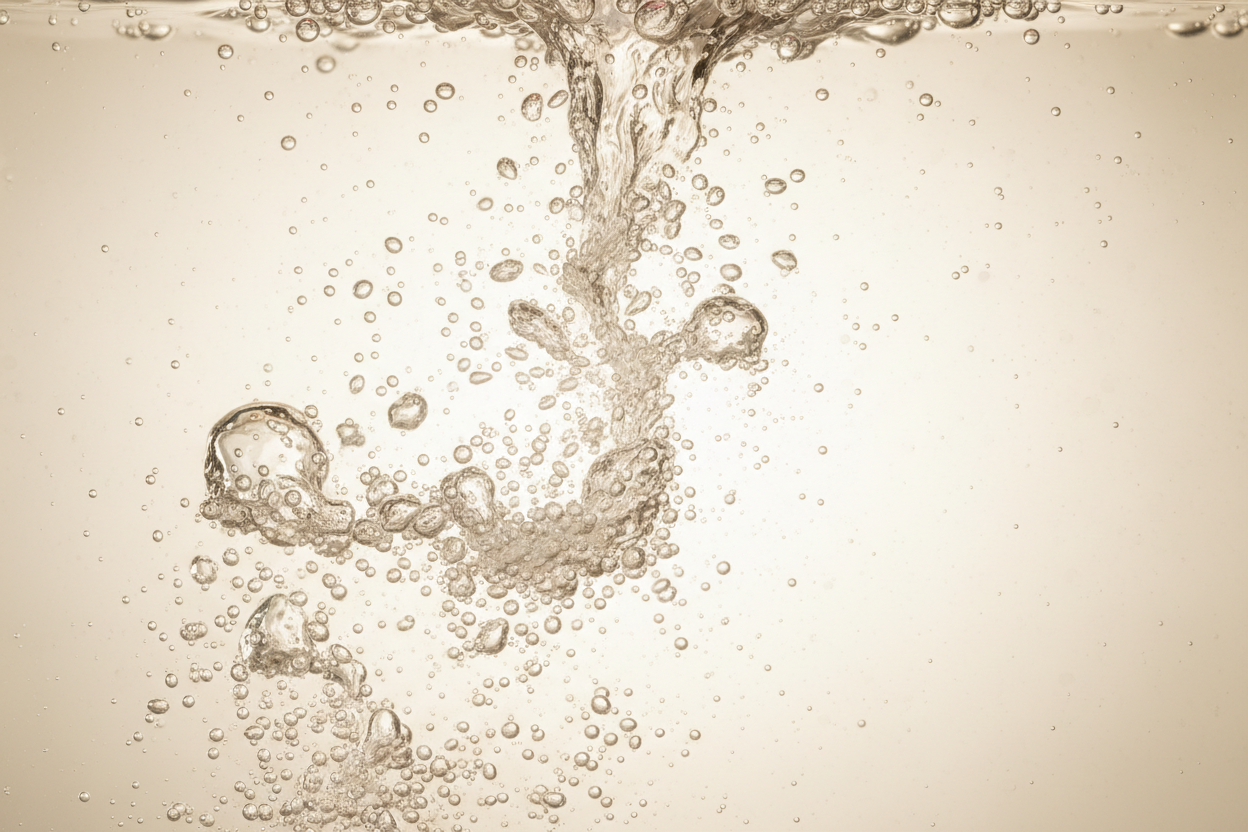 Fizzing Cleaning Bomb dissolving in water, part of a natural cleaning product and bathroom cleaner bomb, safe, eco-friendly toilet cleaner bomb for home cleaning.